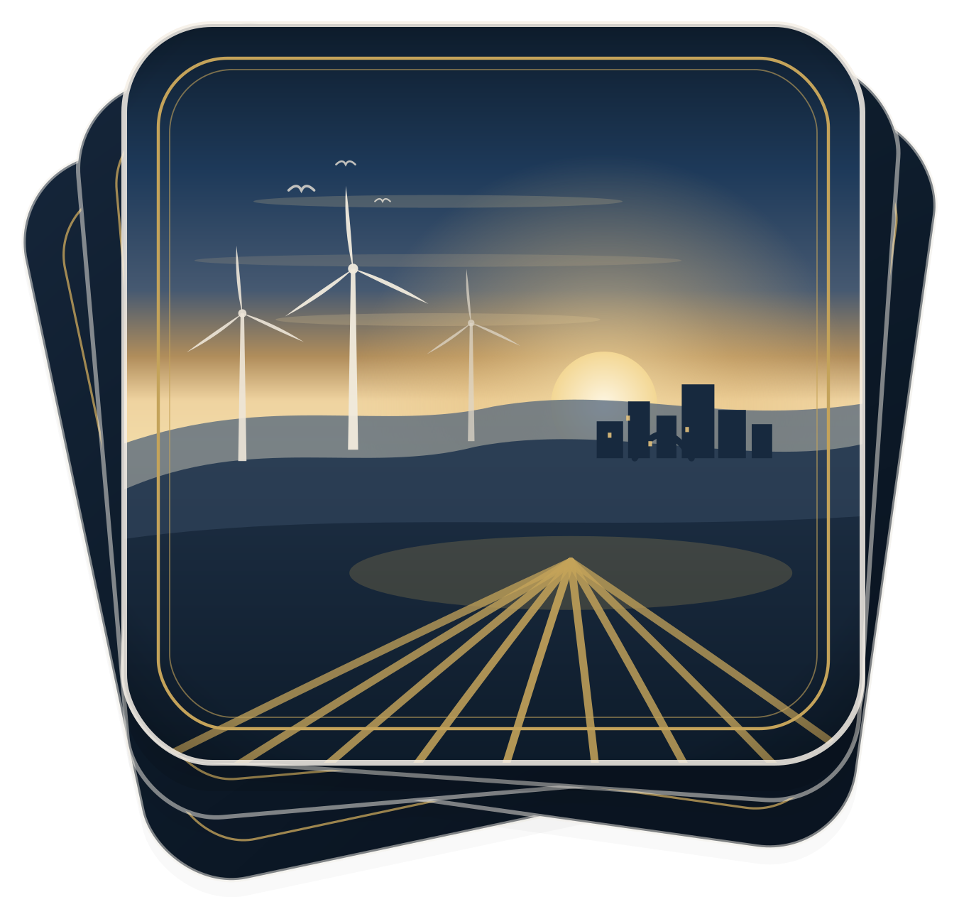 Stack of Downtown Pour Collective Coaster Passport artwork cards